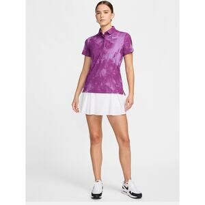 Nike Women's Victory Dri-FIT Print Short Sleeve Golf Polo-medium-purple-ombre